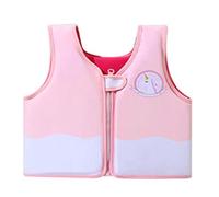 Kids Swimming Life Jacket, Adjustable Flotation Vest for Water Safety, UPF50+ Sun Protection Swim Aid, Toddler Learning Swim Vest(Pink,M (4-6 ans))