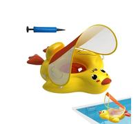 Kids Swimming Pool Ring | Inflatable Anti-Tip Non-Slip - Cute Duck Shaped Floating Swimming Pool - Perfect for Little Boys and Girls Outdoor At The Beach Or