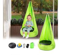 Kids Swing Hammock Pod Chair, Pod Swing Seat Hammock, Comfortable And Breathable, Tear-fabric, 210T Wrinkled Nylon Twill, to Breakage And Rust, for Outdoor, Garden,140 * 702cm,C