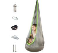 Kids Swing Seat with Inflatable Cushions, Outdoor Hanging Chair with Air Cushion, Safety Against Rollover, Load Capacity: Approximately 80kg, Easy to Carry,150 * 70cm,C