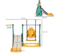 HOMCOM Kids' Swing Slide Set 331-015 331-015 HDPE, PP Mix
