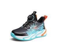 Kids Swivel Buckle Basketball Shoes Sneakers, Lightweight Dragon Motif Sneakers with Adjustable Strap for Boys and Girls New