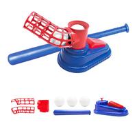 Kids T Ball Set with Pitching Machine ,Toddler Baseball Toy with Bat , 3 Balls , Outdoor Sports Toy for Boys , Girls ,Little Tikes Style Tee Ball Set (style 1)