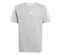 adidas Unisex Kids Essentials 3 Stripes T-Shirt, Medium Grey Heather/White, 11-12 Years