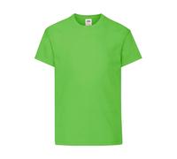 Kid's T-shirt Fruit of the Loom Original Vert 7/8 ans