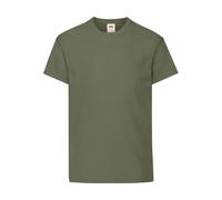 Kid's T-shirt Fruit of the Loom Original Vert 7/8 ans