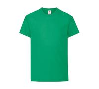 Kid's T-shirt Fruit of the Loom Original Vert 7/8 ans