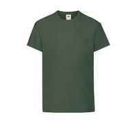 Kid's T-shirt Fruit of the Loom Original Vert 7/8 ans