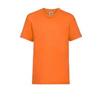 Kid's T-shirt Fruit of the Loom Valueweight Orange 5/6 ans