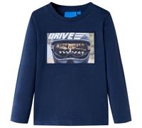 Kids' T-shirt with Long Sleeves Navy Melange 104