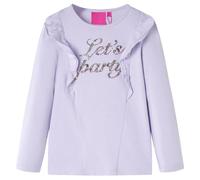 Kids' T-Shirt with Long Sleeves Tee Kids Top Glitter Print Light Lilac 128