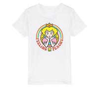 Kids T-Shirt with Peach Princess from Super Mario Game | 100% Organic Cotton | Classic Fit | Soft and Comfortable