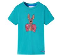 Kids' T-shirt with Short Sleeves Dark Mint 140