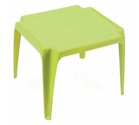 Kid's Table, 50x50 CM, Limegreen Solid Plastic, Garden Stackable Weather New