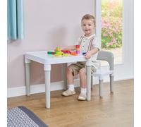 Kids Table And One Chair Set White & Grey Liberty House Toys White One Size