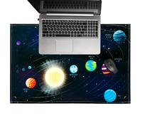Kids Table Mat:60x40cm Waterproof Fabric Desk Cover World Map Design Funny Educational Mouse Pad for Creative Learning Study Drawing Tar
