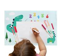 Kids Table Mat - Waterproof Fabric Desk Cover 60 x 40 cm with World Map Design, Funny and Educational Mouse Pad for Creative Learning, Study,
