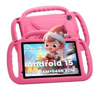 Kids Tablet 10.1 Inch with Handheld Case, Parental Controls, Widevine L1 | Shockproof Protective Case Learning Tablet for Kids 3-7 12+64GB 2TB Expandable HD Eye Protection Screen 6000mAh Battery-Pink