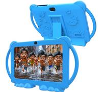 Kids Tablet 7 inch Android 12.0 for Toddler, 4GB RAM 32GB ROM Bluetooth IPS Screen Parental Control Dual Camera Shockproof Case for Educational Games, (1PCS, Blue)
