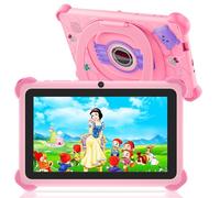 Kids Tablet, 7 inch Tablets for Kids, 32GB Toddler Tablet with Case Included, Parental Control, Dual Camera, GMS, WiFi (Pink)