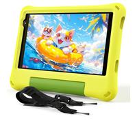 Kids Tablet 8 Inch Android 15, Octa-Core 12GB RAM + 64GB ROM, Toddler Tablet with WiFi 6, Parental Control, Pre-Installed Kids Space, EVA Case, ABCmouse, Anti-Glare Screen Protector, Adjustable Strap