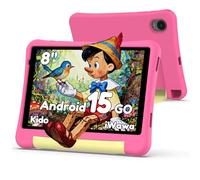 Kids Tablet 8 inch with Case, Android 15 Go Tablet for Kids Ages 3-12, Pink