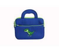 Kids Tablet Carrying Case, 7-10.5 inch Universal Neoprene Zipper Sleeve Tablet Bag Compatible with All Fire Kids, Kids Galaxy and Apple iPad Kids Tablets.(Blue Dino)