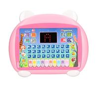 Kids tablet, Kids Learning Tablet, Interactive Educational Electronic LED Word Spelling Music Toddler Learning Pad Light Blue (pink)