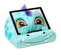 Kids Tablet Stand & Children Book Holder Pillow | Cuddly Reader Soft Plush Reading Cushion for Lap & Bed with Storage Pocket for iPad Stand, iPad Holder, Kindle & Bedtime Stories - Dinosaur