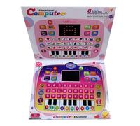 Kids Tablet Toy - Educational Toddler Toys Laptop - English Learning Machine with LED Display for Preschool Boys Girls 1-4Years Old (Pink/Green)