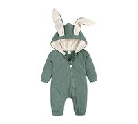 Kids Tales Baby Bunny Hooded Bodysuit Cute Long Sleeve Zipper Romper Infant Rabbit Ear Hooded Jumpsuit