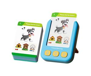 Kids Talking Flash Cards - Speech Learning Toys for Aged 3-5 | ABS Electronic Components with Animal Shapes Numbers Cards, Educational Sensory Teething Machine