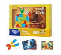 Kids Tangrams Toy, Engaging Hands-On Learning, 21.5x15x3cm, Educational Interactive, Tangram Puzzle Blocks With Magnet, Fun Brain-Boosting Activity, For Boys Girls Preschool