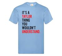 Kids Taylor T-Shirt Music Festival 2024 Tour Tee - It's A Taylor Thing You Wouldn't Understand (UK, Age, 14 Years, 15 Years, Regular, Sky Blue)
