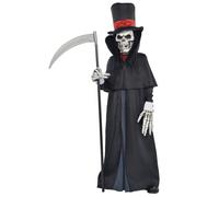Kids & Teen Halloween Grim Reaper Dapper Death Fancy Dress Costume Black