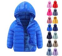 Kids Teens Winter Coat with Pockets Long Sleeve Lightweight down Boys Girls Jacket Bubble Puffer Quilted Coat Windbreaker Outwear Hoodies
