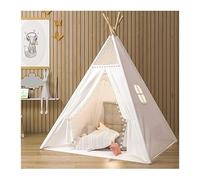 Kids Teepee Cotton Play Tent Large Indoor and Outdoor Folding Tent for Boys and Girls (without Fun Flag and Carrying Bag)