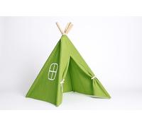 Kids Teepee Tent Foldable Canvas Playhouse for Indoor and Outdoor Use Easy to Set Up Lightweight and Durable Play Tent Ideal for Boys Girls Toddlers and Children Green