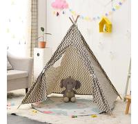 Kids Teepee Tent High110cm Teepee Unique Reinforcement Part-Foldable Play Tent Canvas Childrens Tents,Wigwam Tipi Play House, Gifts And Surprises For Boys And Girls (110cm,gray)