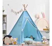 Kids Teepee Tent Indoor, Foldable Kids Play Tent, Easy to Assemble Tipi Tent for Kids with Wooden Poles, Portable Children’s Playhouse for Bedroom, Sleepover, Garden & Outdoor (9,1.8M)