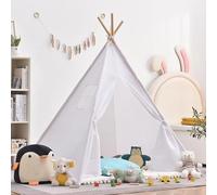 Kids Teepee Tent Indoor, Foldable Kids Play Tent, Easy to Assemble Tipi Tent for Kids with Wooden Poles, Portable Children’s Playhouse for Bedroom, Sleepover, Garden & Outdoor (1,1.1M)