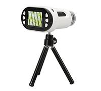 Kids Telescope and Microscope, Kids Telescope Portable 8X Optical Zoom for Observing Sand for and Plant Cells (White)
