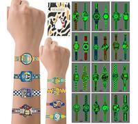 Kids Temporary Watch Tattoos, 24PCS Kids Ocean Glow Tattoo, Glow in the Dark Tattoos for Boys and Girls, Luminous Tattoos for Kids Party Favours, Birthday Party Favors Goodie Bag Fillers