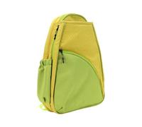 Kids Tennis Bag Backpack with Shoe Compartment for Young Athletes Lemon Green Oxford Fabric 13L