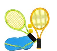 Kids Tennis Racket with Bag 2 Plastic Racquet Include 2 Foam Ball Children Tennis Racquets Gift Set for Toddler Children Outdoor Indoor Sports Game