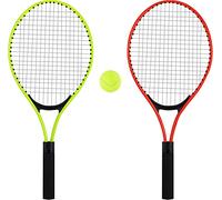 Kids Tennis Racquet Set - 2 Aluminum Metal Rackets with Soft Grip Handles, Carrying Case, and Tennis Balls - Perfect for Young Athletes Learning the Game of Tennis