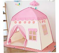 Kids Tent, 1.3x1x1.Kids Play Tent Indoor with Window & Door Curtain, Fairy Princess Castle, Toddler Playhouse for Girls Boys (Pink)