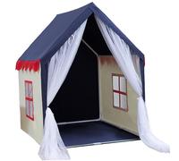 Kids Tent 49x39x51inch Indoor Play Tent for Kids Breathable Play House with Windows and White Mesh Dooor for Wrapping Paper Slap Bands