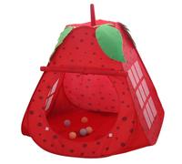 Kids Tent Indoor Strawberry Kids Play Tent with Door and Mesh Window Portable Play House for Boys and Girls