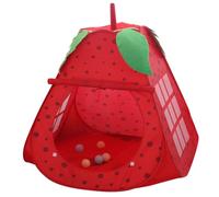 Kids Tent Indoor Strawberry Kids Play Tent with Door and Mesh Window Portable Play House for Boys and Girls Houses for Toddlers 1-3 Teepee for Toddler